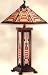 LAMPS BEAUTIFUL Craftsman Wood Table Lamp by Dale Tiffany -- SHOWROOM MODEL IN GOOD C...