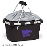 Kansas State Wildcats Portable Recreational Metro Seat Recliner - Black w/Digital Print