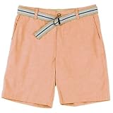 IZOD Solid Belted Flat Front Shorts