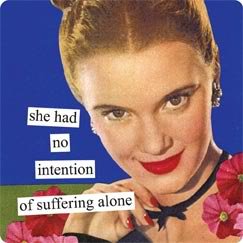she had no intention of suffering alone Refrigerator Magnet by anne taintor