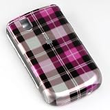 41rNSrQcDiL. SL160  Premium Designer Hard Crystal Snap on Case for Blackberry Tour 9630 Case   Hot Pink Checkers Print
