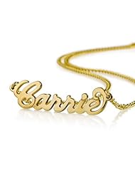 18k Gold Plate Name Necklace - Custom Made Any Name