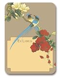 Asian Birds and Flowers - Set of 20 Adhesive Bookplates