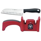 Wüsthof Silverpoint II 2-Piece Santoku Knife and Sharpener Set