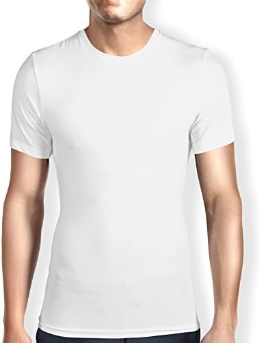 Men's Ultra Soft Bamboo Crew Neck T-Shirt / Undershirt - Tailored Tall, Tagless (L,W,C)