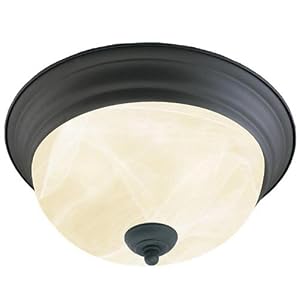 Flush Mount in Painted Bronze