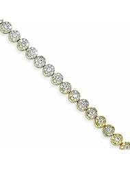 Genuine 14K Yellow Gold Diamond Circle Link Bracelet 10 Grams Of Gold 100% Satisfaction Guaranteed.