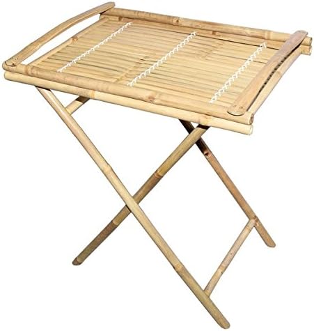 Bamboo54 Bamboo Tray Table, Natural Finish, 27.5 inches x 20 inches x 31 inches