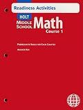 Holt Middle School Math Readiness Activities, Course 1
