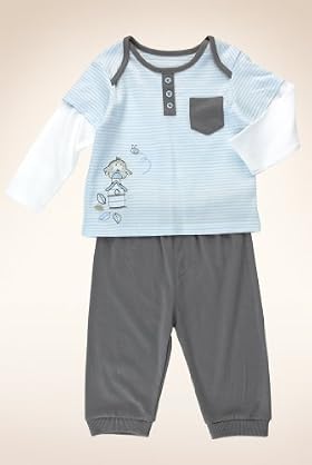 2 Piece Petit Bebe Pure Cotton Top & Joggers Bird Outfit