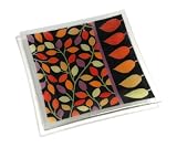 Peggy Karr 10-inch Glass Fall Foliage Square