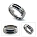 8mm Men's Titanium Magnetic Gold Rivet Cable Ring Band Size 9
