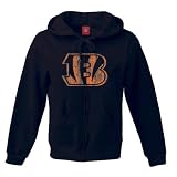 Cincinnati Bengals Women's Black Pro Grade Full Zip Hooded Sweatshirt