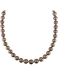 14k yellow gold 10-13 MM Tahitian Cultured Pearl, and Diamond Pearl Strand, 18"