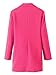 Choies Women's Pink/Black Lapel Pocket Longline Blazer Long Office Blazer