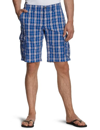 MEXX Herren Hose/ Short & Bermuda, kariert H5RE3545, Gr. 34, Blau (407) Preisvergleich