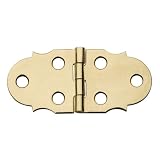 Ornamental Solid-Brass Hinges, polished brass, 1-5/16'' L x 2-15/16'' W
