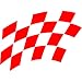 Racing Flag Aufkleber 005, 30 cm, rot