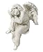 restful napping angel statue peaceful cherub sculpture