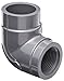 GF Piping Systems PVC Pipe Fitting, 90 Degree Elbow, Schedule 80, Gray, 3/4