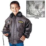 Kids Aviator Flight Jacket Brown
