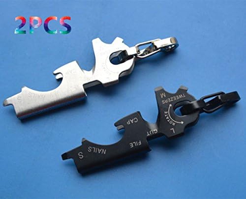 Wholesalekin 4pcs Keytool Multitool Set Black Silver