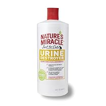 Nature's Miracle Just for Cats Urine Destroyer Intense Urine Stain & Odor Remover, 32-Ounce Pour Bottle (P-5721)
