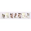 ADECO PF9108-W 7-opening Wooden White Wall Collage Picture Photo Frame Wall Art, Holds Seven 4"x6" Photos