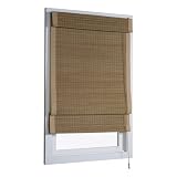 Thermal Bamboo Roman Shade - Wheat Border