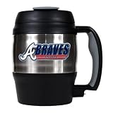 MLB Atlanta Braves 52-Ounce Stainless Steel Macho Travel Mug with Bottle Opener