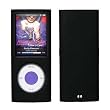 Premium Black Rubberized Snap-On Cover Hard Case Cell Phone Protector for Apple iPod Nano 4th Generation [Accessory Export Packaging]