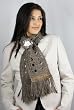 Handmade Scarf in Pure Artisan Mohair Yarn - Feminine Winter - Natural Shade (Extra Long/100% Crocheted By Hand)