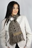 Handmade Scarf in Pure Artisan Mohair Yarn - Feminine Winter - Natural Shade (Extra Long/100% Crocheted By Hand)