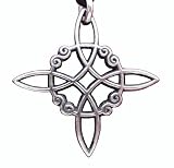 Pewter Celtic Witches Knot Pendant Wicca Wiccan Pagan Jewelry Witchcraft Necklace