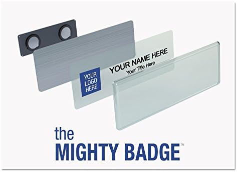 Imprint Plus 2846 Name Badge System, Laser, 1 in.x3 in., Silver
