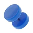 Neon Dark Blue Acrylic Fake Plug - 16g - 11mm Stud - Sold as a Pair