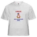 American Idol Linux Tux White T-Shirt