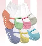 7 Pair of Mary Jane Pastel Baby Socks 0-12 mos by Baby Emporio