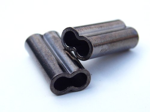 Copper Double Barrel Crimp Sleeves 2.5mm x 15mm - 100 pieces