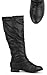 Top Moda Women's Knee High Riding Mid Calf Combat Boots