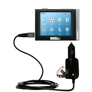 Car and Home 2 in 1 Combo Charger with TipExchange Technology for the Cowon cowon d2