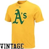 Oakland Athletics -Gold- Cooperstown Throwback Official Logo T-Shirt