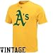 Oakland Athletics -Gold- Cooperstown Throwback Official Logo T-Shirt