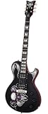 Schecter Jerry Horton Signature Electric Guitar Solo-6, Satin Black with Hot Rod Graphic