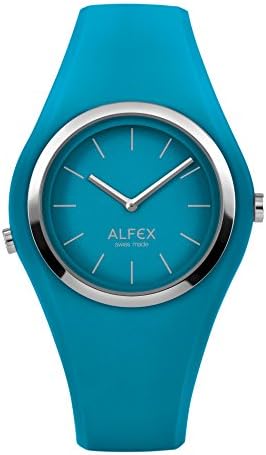 Alfex IKON 5751/2008 Aurora Turquoise Stainless Steel Polished Wrist Watch with Turquoise Silicon Strap
