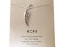 Beautiful Crystal Avenue "Hope" Single Angel Wing Inspirational Charm Necklace Antique Silver Tone