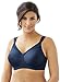 Glamorise Women's Plus Size T-Shirt Bra with Seamless Straps, Blue, 44DD