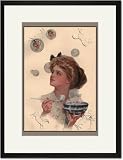Black Framed/Matted Print 17x23, Passing Fancies