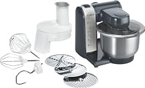 Bosch MUM48A1 K&uuml;chenmaschine / 600 Watt / Edelstahl-R&uuml;hrsch&uuml;ssel / Durchlaufschnitzler / Rezept DVD
