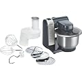 Bosch MUM48A1 K�chenmaschine / 600 Watt / Edelstahl-R�hrsch�ssel / Durchlaufschnitzler / Rezept DVD